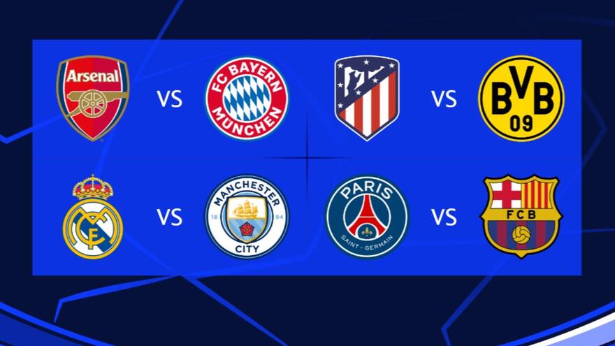 Así quedaron los enfrentamientos de cuartos de final de la Champions