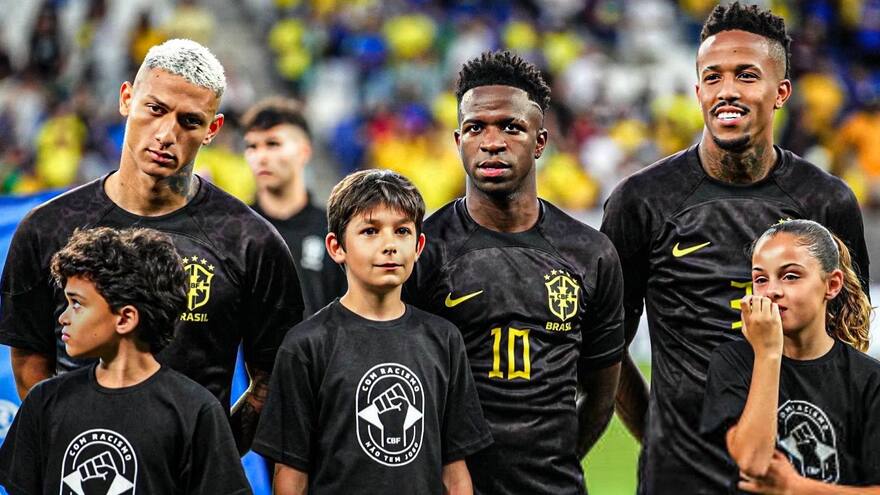 Brasil golea en un amistoso marcado por la lucha antirracista