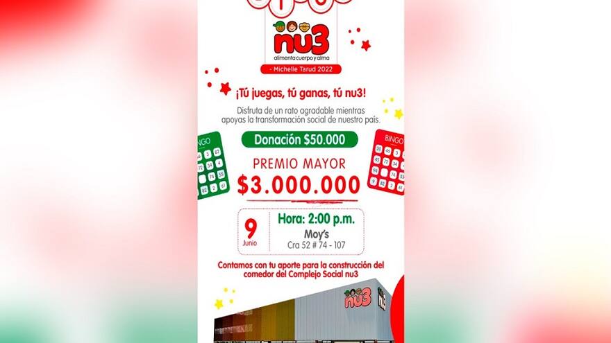 Con bingo, Nu3 recolecta fondos para construcción de un nuevo comedor