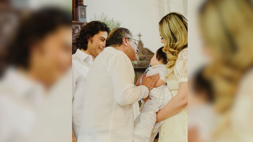 Petro asistió al bautizo de su nieto Luka, hijo de Nicolás, en Barranquilla