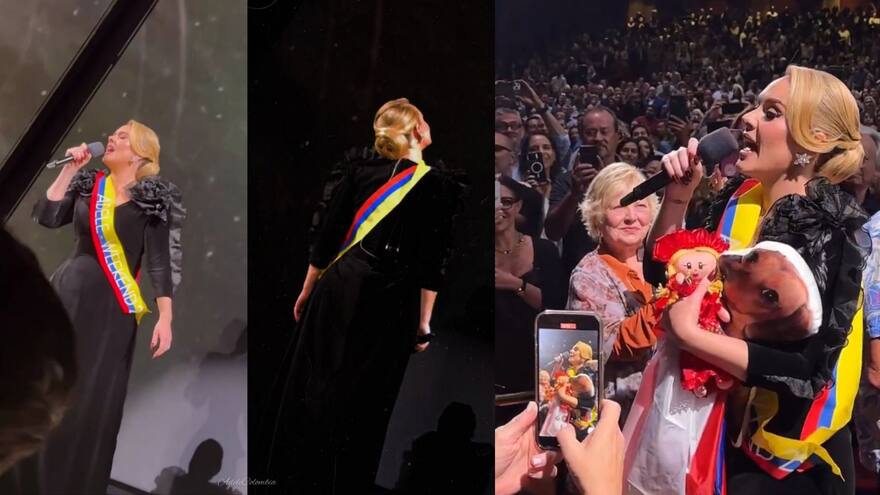 Adele se viste de la tricolor durante concierto en Las Vegas