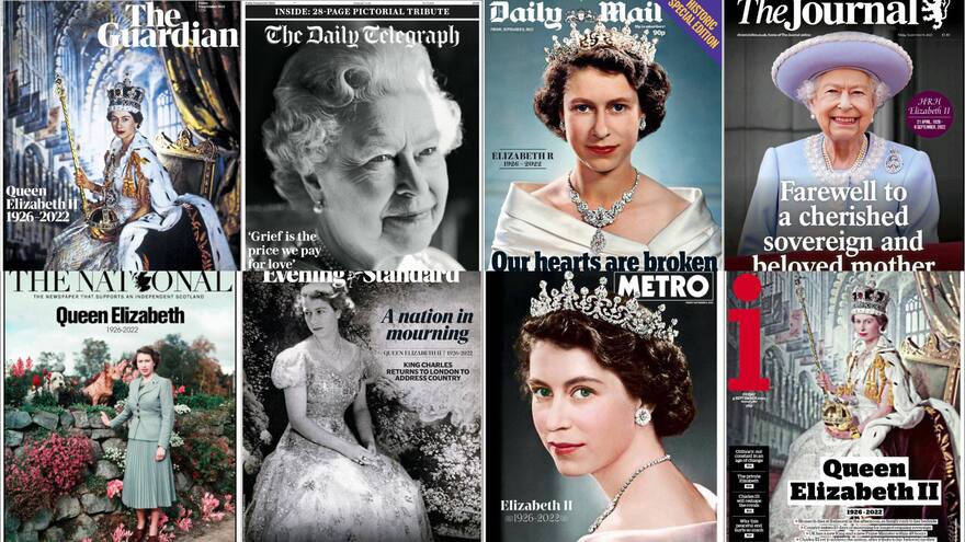 Así registró la prensa mundial la muerte de la reina Isabel II