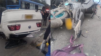 Grave accidente de tránsito en Bogotá dejó dos motorizados muertos y otra persona herida