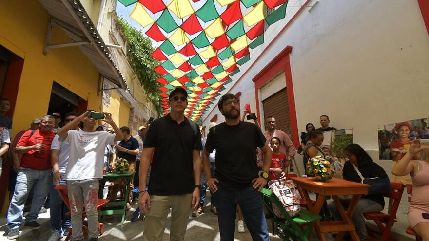 Entregan remodelación de dos callejones del Centro de Barranquilla