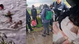 Video: policías salvaron a una madre y a su hija de 10 meses tras haberse lanzado al río Bogotá