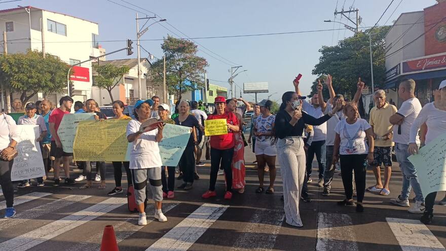 Protesta en Chiquinquirá por servicio de agua; Triple A anuncia obras