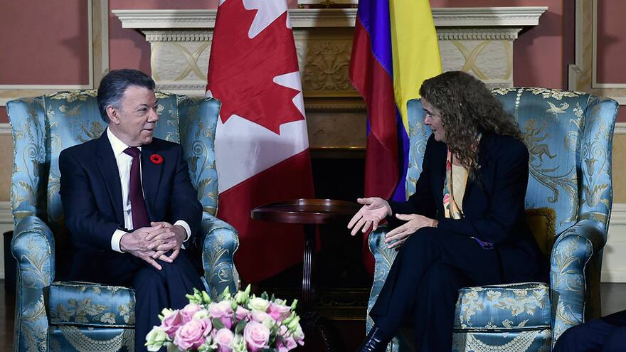 Santos agradece apoyo de Canadá para el postconflicto