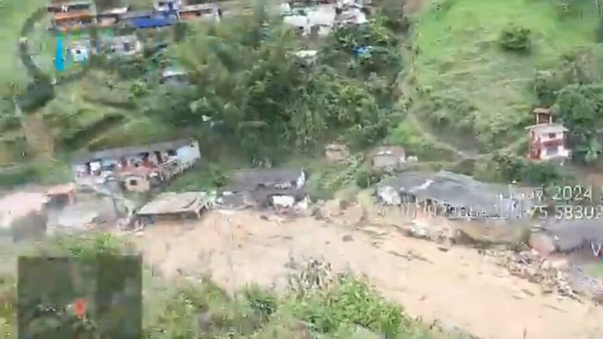 Avalancha destruyó 30 casas en Montebello, Antioquia