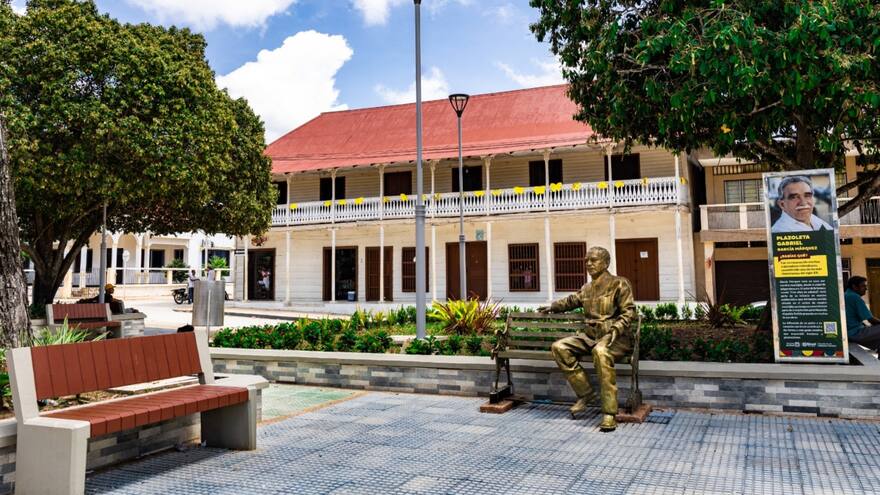 Gabo, en un sitial especial del centro de Sincé