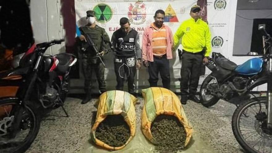 Incautan 51 kilogramos de marihuana en Villanueva, La Guajira