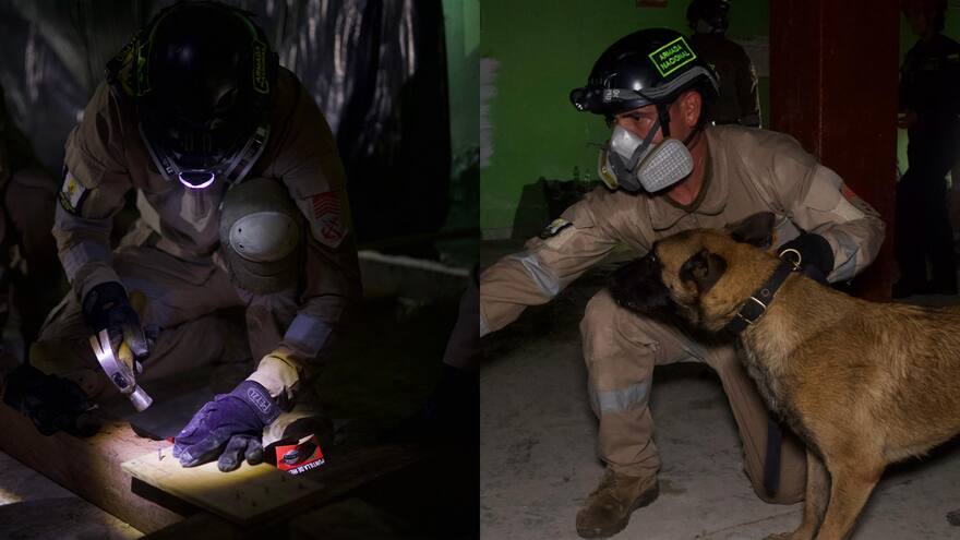 Armada realizó simulacro de rescate en estructuras colapsadas en Cartagena