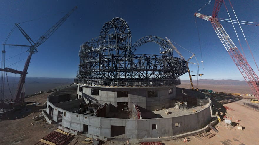 ELT: Construyen el telescopio más grande del mundo en un desierto remoto de Chile