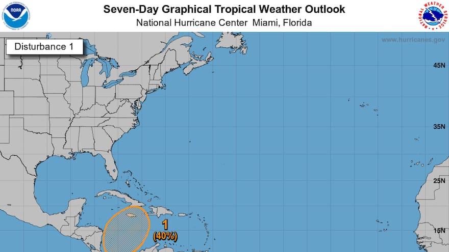 NHC advierte sobre baja presión que se formará en el mar Caribe