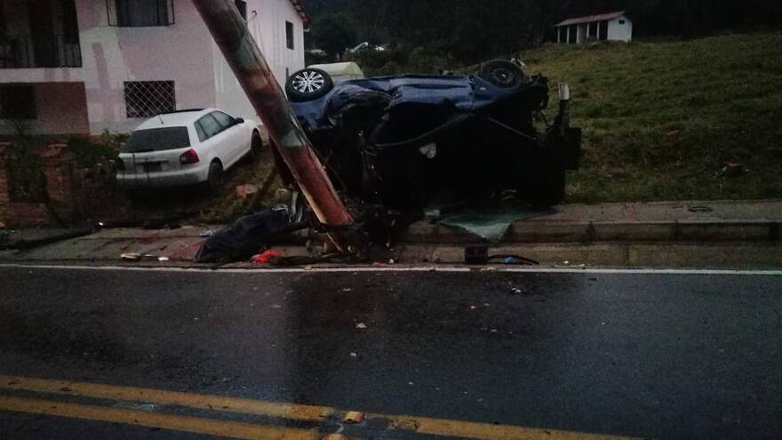 Accidente de tránsito en Guatavita, Cundinamarca, dejó cuatro muertos