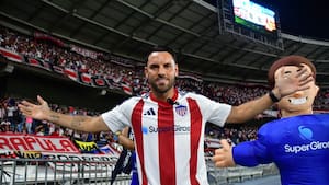 Sebastián Viera, el ídolo de Junior en modo hincha