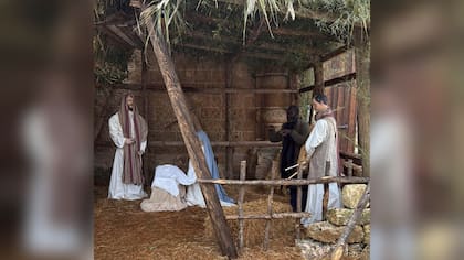 Sorprenden a un prófugo de la justicia mimetizado en un pesebre navideño de tamaño real: “Decía que era su casa”