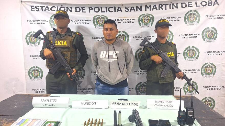 Capturan a presunto miembro de las AGC en San Martín de Loba, Bolívar