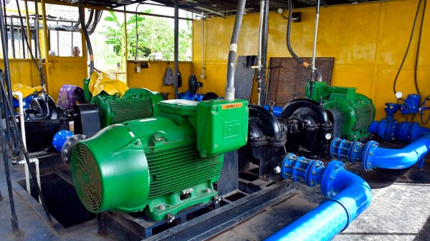 Captación de agua del Dique, a media marcha en Luruaco