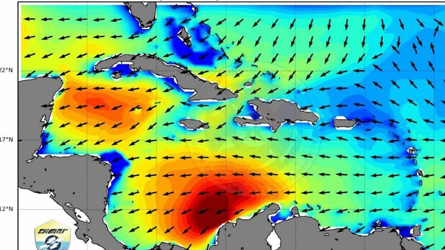 Pronostican fuertes vientos en el Caribe en las próximas 72 horas