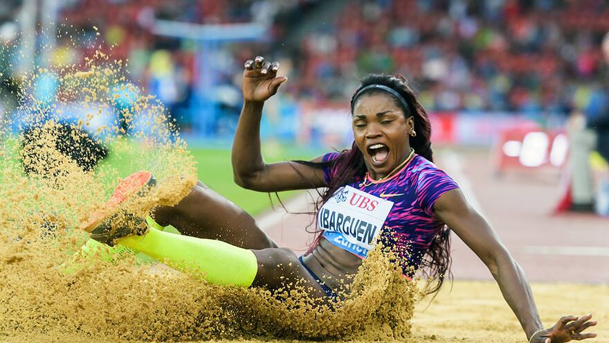 Caterine Ibargüen deja su reinado en la Liga de Diamante