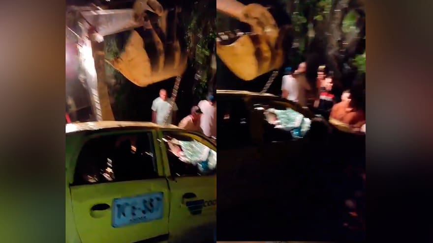 Taxista murió aplastado por una roca gigante en Antioquia