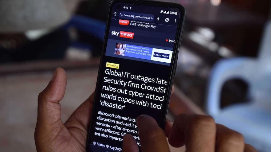 Las imágenes que deja el caos provocado por falla global en Microsoft