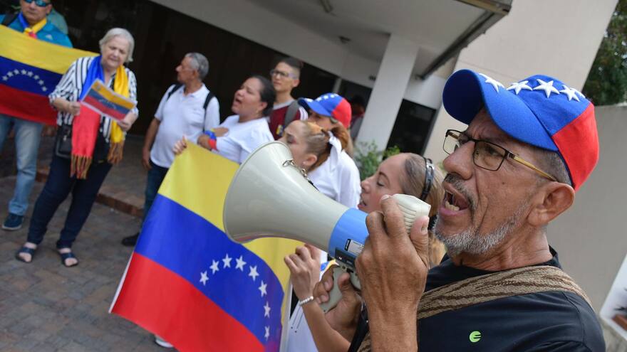 En Barranquilla, venezolanos piden que se reconozca victoria de González