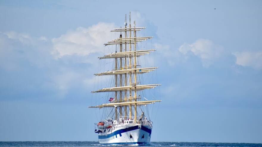 Santa Marta: el velero Royal Clipper ancló 8 horas en la bahía con 180 pasajeros y 105 tripulantes