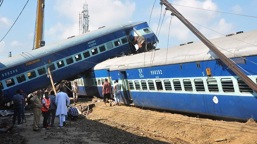 Accidente de tren en India deja 23 muertos y 64 heridos