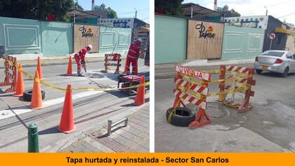 Alerta en Sincelejo por el hurto masivo de tapas de alcantarillado