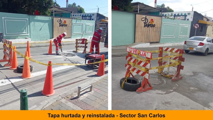 Alerta en Sincelejo por el hurto masivo de tapas de alcantarillado