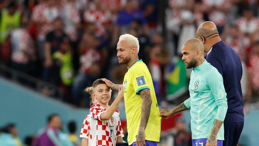 Mundial de Qatar 2022: un niño croata le extendió la mano a un desconsolado Neymar