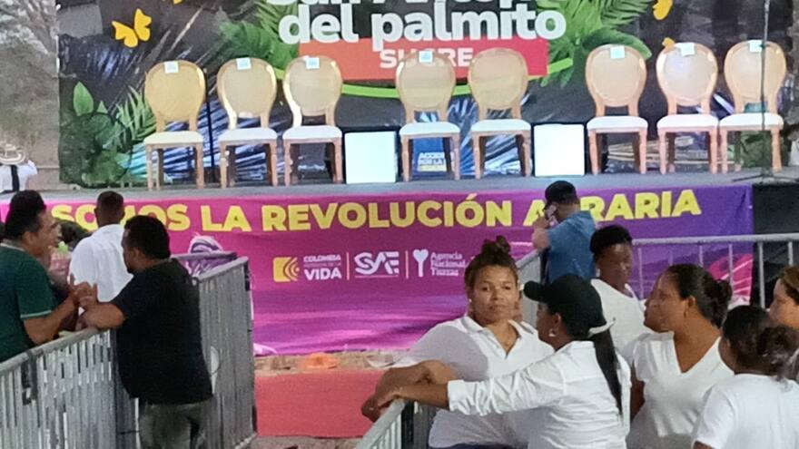 Suspenden evento de entrega de Tierras en Palmito, Sucre