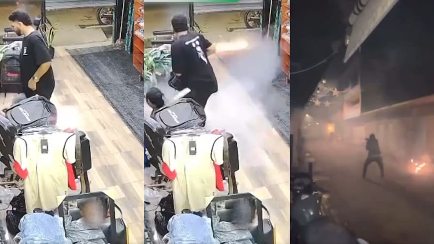 Video: Mujer y dos niños fueron alcanzados por una bengala en medio de una ‘guerra de pólvora’ en Remedios, Antioquia