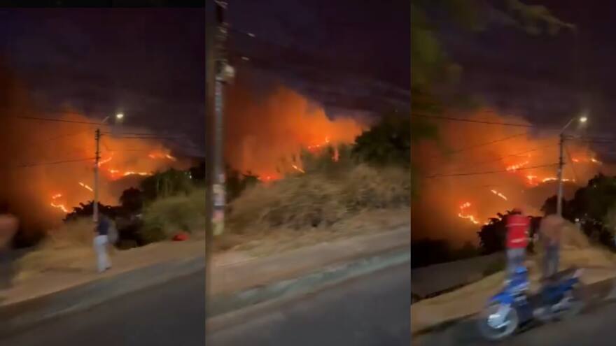 Reportan voraz incendio forestal en Terrón Colorado, Cali