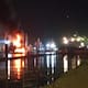 Barcaza se incendió en el muelle de la Sociedad Portuaria Palermo