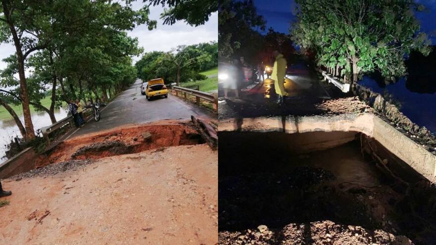 Emergencia invernal en Ayapel: colapsó otro puente