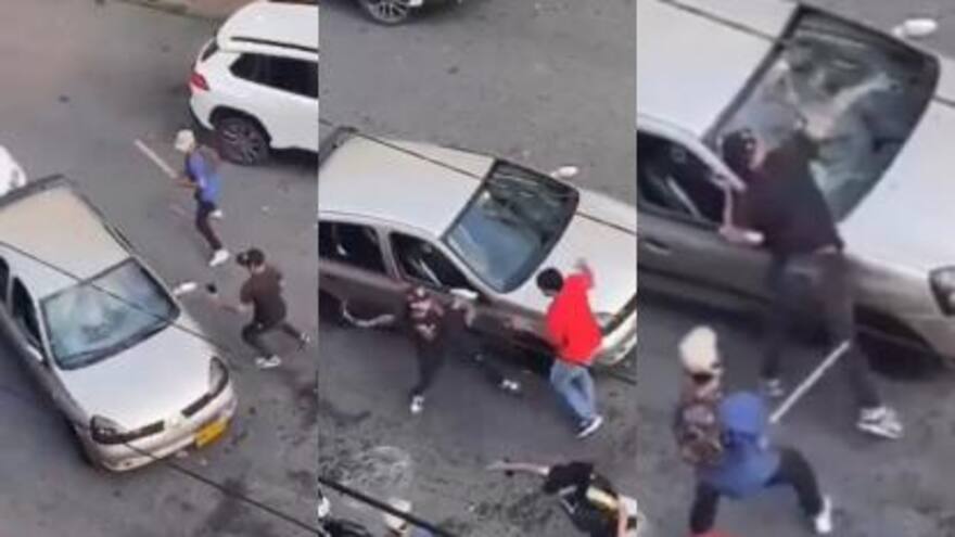 Video: Conductor arrolló a limpiavidrios en Bucaramanga y luego se peleó con sus compañeros en plena vía
