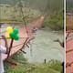 Puente recién inaugurado en Bagadó, Chocó, colapsó tras la ceremonia y dejó tres heridos
