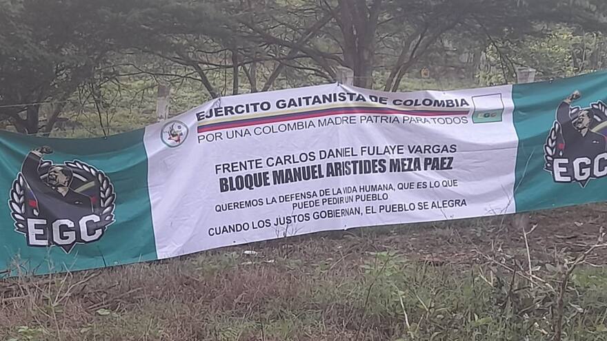 En 14 municipios del Atlántico aparecieron letreros del Clan del Golfo