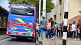 Con buses provenientes de distintos municipios del Caribe, la maquinaria se hizo visible en el cierre de Iván Cepeda