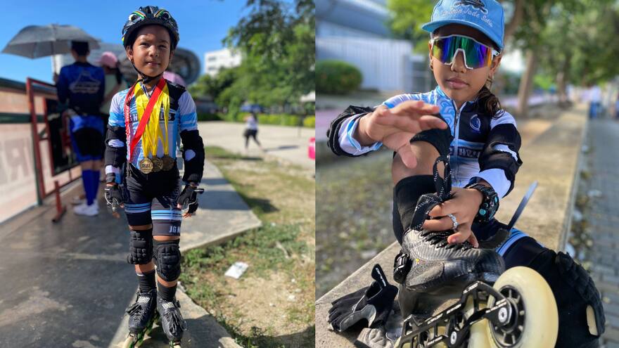 Día del Niño: Jade Sofia, niña ilustre del patinaje en Santa Marta, Magdalena
