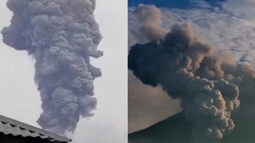 Video: El monte Merapi expulsó lluvia de cenizas que cubrió a las ciudades aledañas en Indonesia
