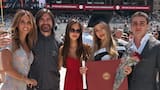 Juanes y Karen Martínez celebraron la graduación universitaria de su hija Luna en Estados Unidos
