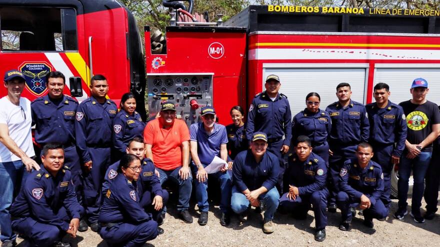 Fortalecen capacidades de los 13 cuerpos de bomberos del Atlántico