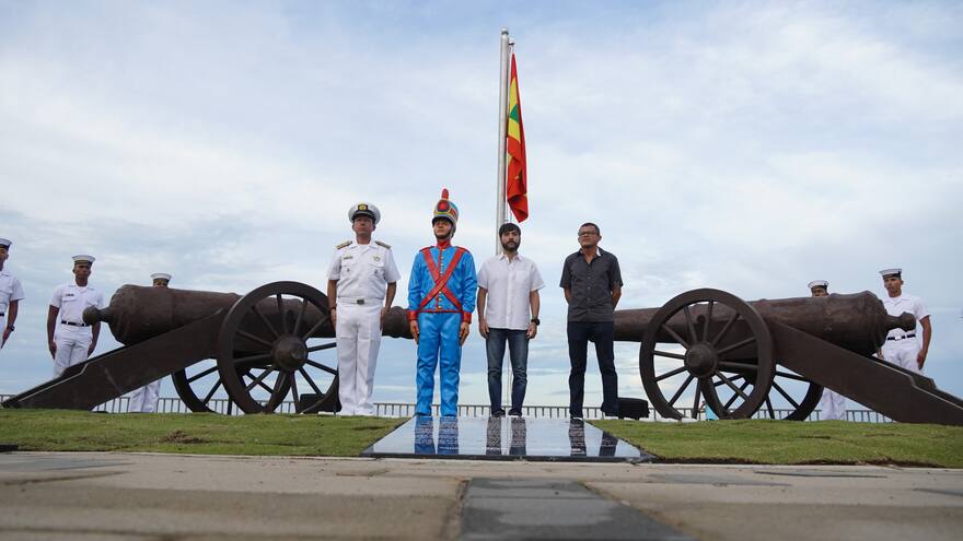 Realizan homenaje a la historia de B/quilla con obra de escudo deconstruido en el Gran Malecón