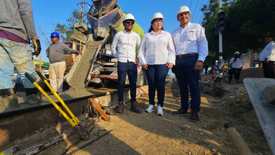 Obras en Soledad: Empieza vaciado de concreto en tramo de la calle 30