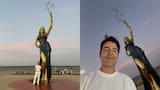 Hijo de Sofía Vergara visitó la estatua de su madre en el Gran Malecón