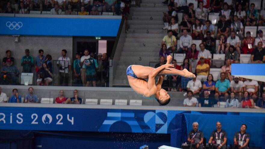París 2024 | El colombiano Luis Felipe Uribe, a las semifinales de trampolín tres metros