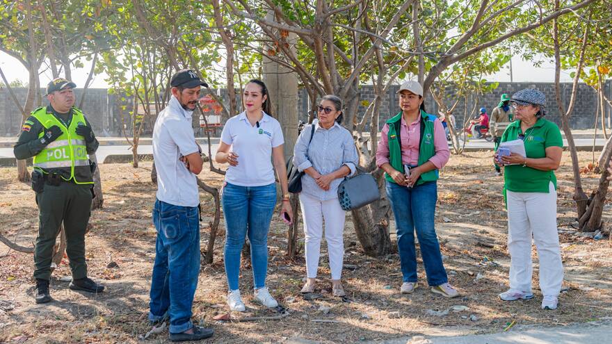 Intervienen sector de La Rotonda en Soledad para obras de espacio público